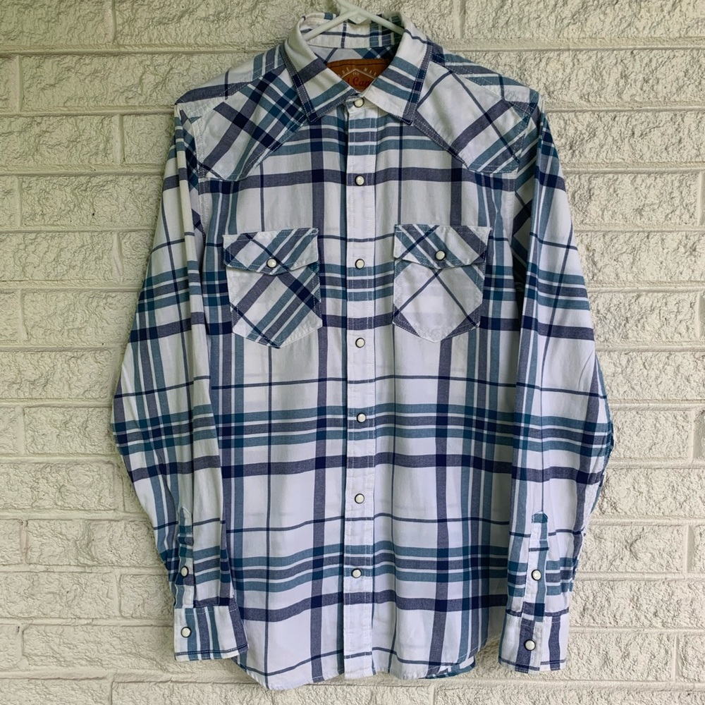 Camel Pearl Snap Western Snap Button Shirt